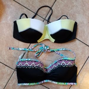 Victoria's Secret lot of two bikini tops 32DD